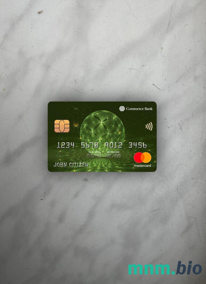 USA Commerce bank wygląd zdjęcia mastercard skan PSD + zdjęcie